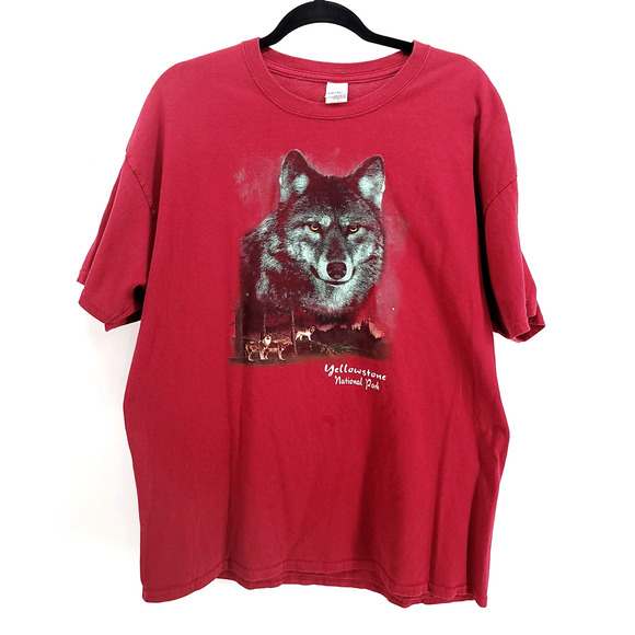 Vintage T-Shirt Unisex Yellowstone National Forest Wolf Pack Shirt XL - Picture 2 of 8